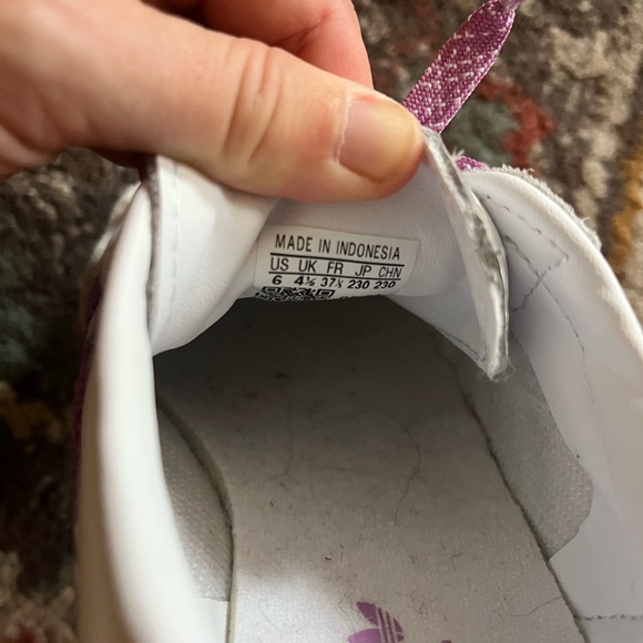 Adidas Women's White and Purple Sambae - Picture 4 of 5